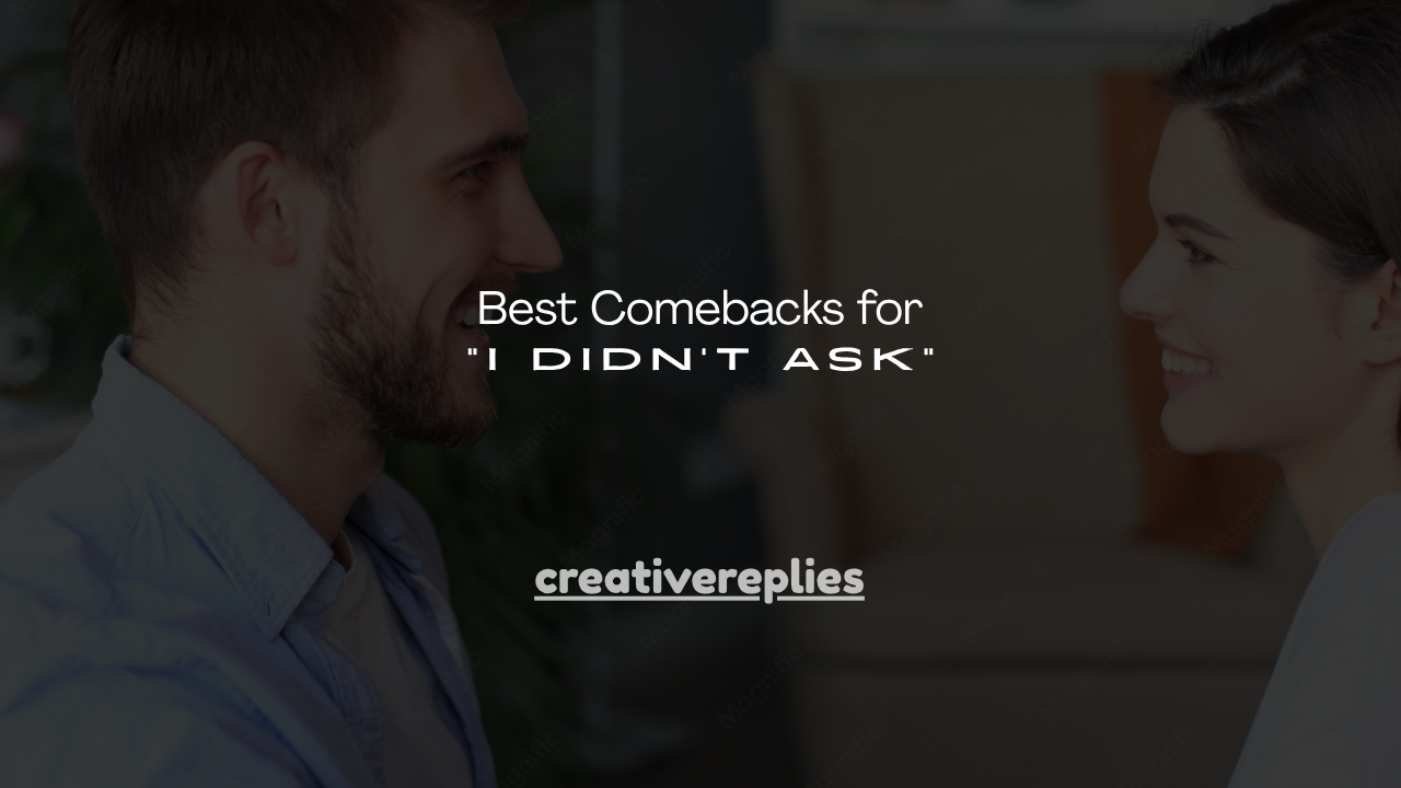 140+ Best Comebacks for "I Didn't Ask"